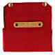 Red jacquard box with triple holy oil jar 9.5x4.5x3.5 cm s3
