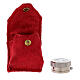 Red jacquard box with double holy oil jar 4.5x5.5x3 cm s3