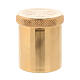 Single container for holy oils in gilded brass with cross 3 cm s1