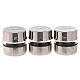 Set of Holy Oil containers in armored glass and silver-plated brass 4x4 cm s1