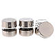 Set of Holy Oil containers in armored glass and silver-plated brass 4x4 cm s2