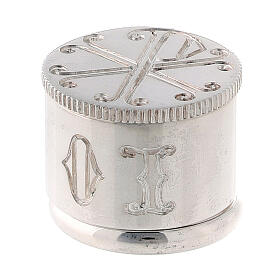 Crismera ring of silver-plated brass, Chi-Rho engraving, Molina