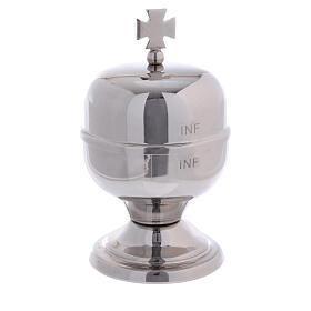 Ampoule Huile Sainte Infirmes laiton argenté 60 ml