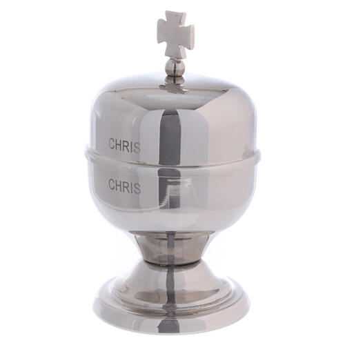 Holy Chrism oil stock brass 60 ml silver tone 2