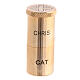 Two CHRIS CAT holy oil jars twist-on in gilded brass s1