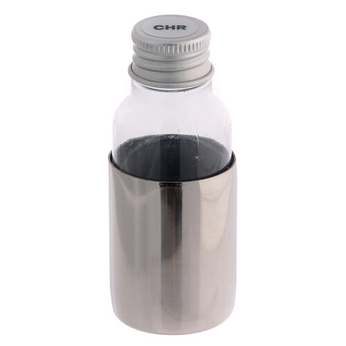 Ölgefäß, CHR Glasflasche mit Messingverkleidung, 30 ml 1