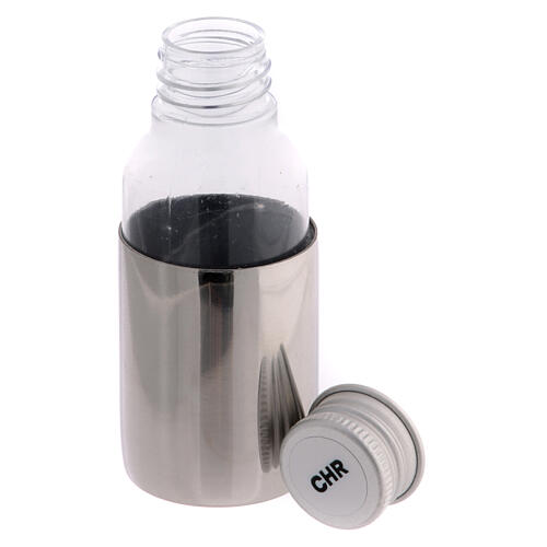 Ölgefäß, CHR Glasflasche mit Messingverkleidung, 30 ml 2