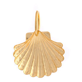 Baptismal shell in 6 cm gold-colored sheet metal with handle