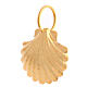Baptismal shell in 6 cm gold-colored sheet metal with handle s3