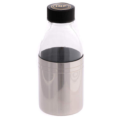 Ölgefäß, INF, Glasflasche mit Messingverkleidung, 125 ml 1