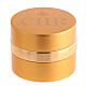 Round Holy oil stock, 30 ml, Chrism, golden aluminum s1