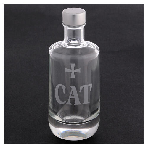 Ampoule huile des Catéchumènes verre transparent 125 ml 2