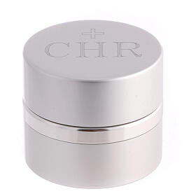 Silver Holy oil stock with case, CHR, 20 ml
