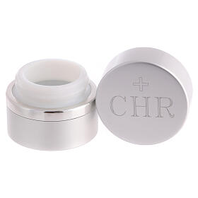 Silver Holy oil stock with case, CHR, 20 ml