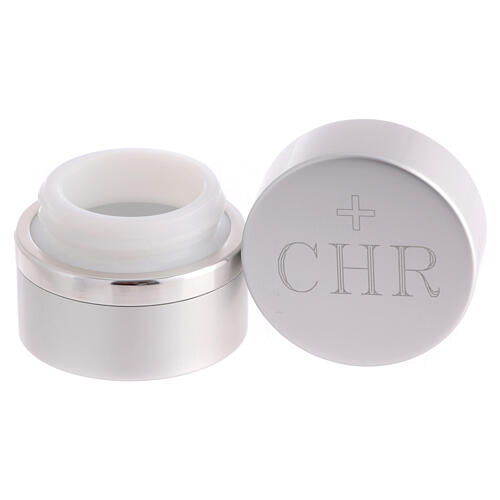Silver Holy oil stock with case, CHR, 20 ml 2
