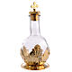 Bottle for CHR Holy oil of 100 ml, glass and gold plated brass, screw cap s1