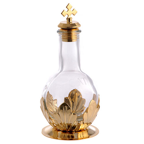 Holy oil bottle with screw cap gold color CHR 100 ml 1
