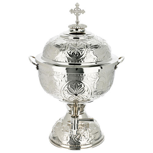 Holy oil stock of the Catechumens, silver finish, 5 litres 1