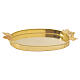 Piattino per ampolle ovale placcato oro 18kt con cristalli Pical Arte s1