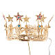 Luminous crown in brass filigree gold color s1