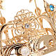 Luminous crown in brass filigree gold color s6
