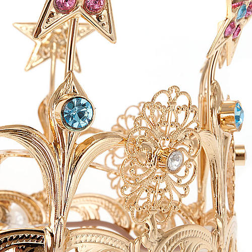 Luminous Gold Star Crown in Brass Filigree 4