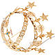 Luminous Gold Star Crown in Brass Filigree s3