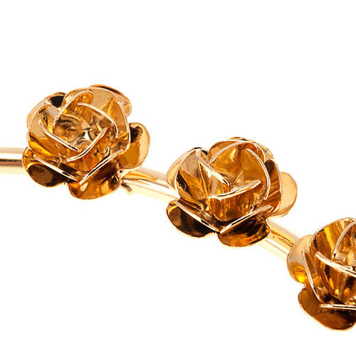 Our Lady halo golden brass - roses 3