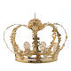 Coroa Nossa Senhora latão dourado strass azuis  s2