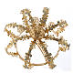 Madonna Imperial Crown in Golden Brass with light Blue Strass s4