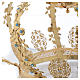 Madonna Imperial Crown in Golden Brass with light Blue Strass s5