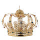 Our Lady crown golden brass - colored strass s2