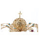 Our Lady Imperial Crown in Golden Brass - Colored Strass with Cross s3
