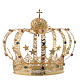Krone Madonna vergoldete Messing - Sterne gefarbte Kristalle