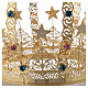 Krone Madonna vergoldete Messing - Sterne gefarbte Kristalle s5