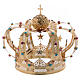 Krone Madonna vergoldete Messing - Sterne gefarbte Kristalle