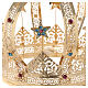 Krone Madonna vergoldete Messing - Sterne gefarbte Kristalle s6