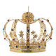 Corona Madonna ottone dorato - stelle strass colorati s2