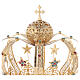 Corona Madonna ottone dorato - stelle strass colorati s2