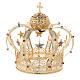 Corona Madonna ottone dorato - stelle strass colorati s3