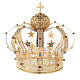 Coroa Virgem latão dourado estrelas strass corados s1