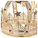 Our Lady crown golden brass - colored strass stars s7