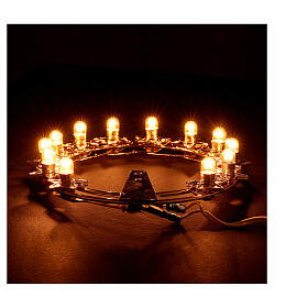 Luminous halo with bulbs golden brass s4