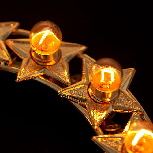 Auréole lumineuse ampoules laiton doré 2