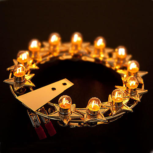 Auréole lumineuse ampoules laiton doré 3