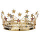 Crown stars and colored strass golden brass s2
