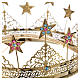 Crown stars and colored strass golden brass s4