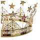 Coroa latão dourado strass corados e estrelas s3