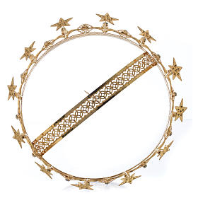 Virgin Mary Star Crown in Golden Brass Filigree s4