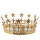 Virgin Mary Star Crown in Golden Brass Filigree s2